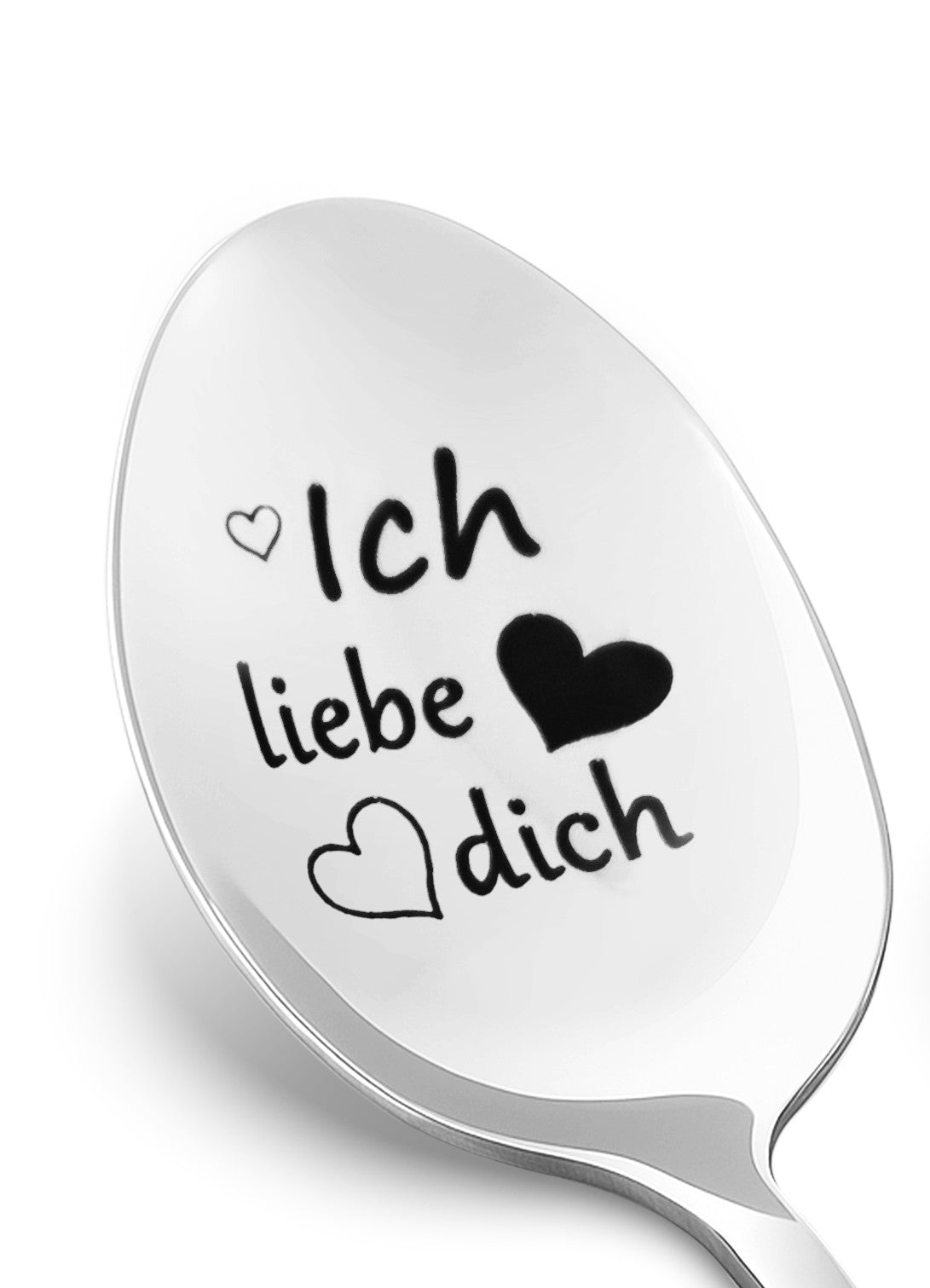 Personalisierter Löffel mit Gravur „Ich liebe dich“ und Herzsymbol