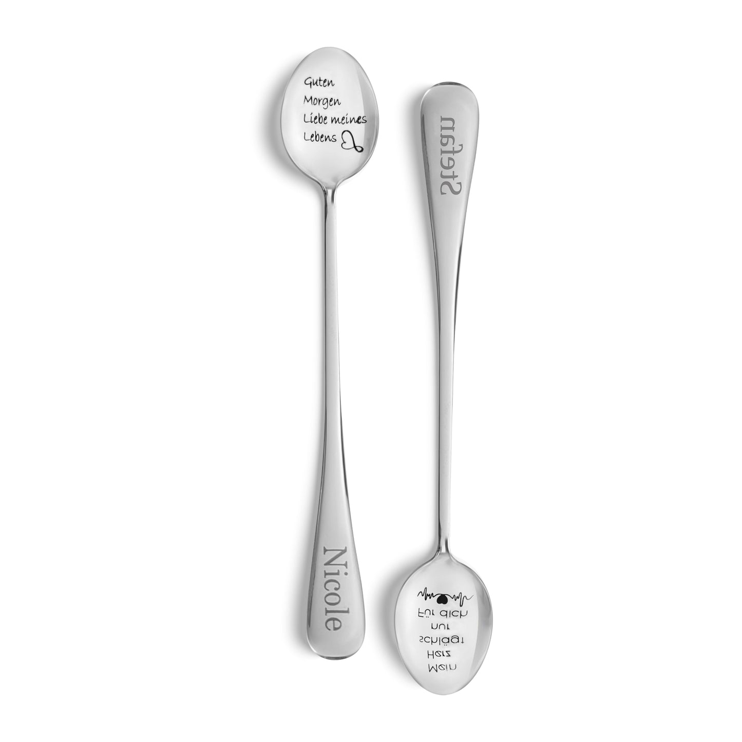 Personalisierter Löffel mit Gravur „Ich liebe dich“ und Herzsymbol