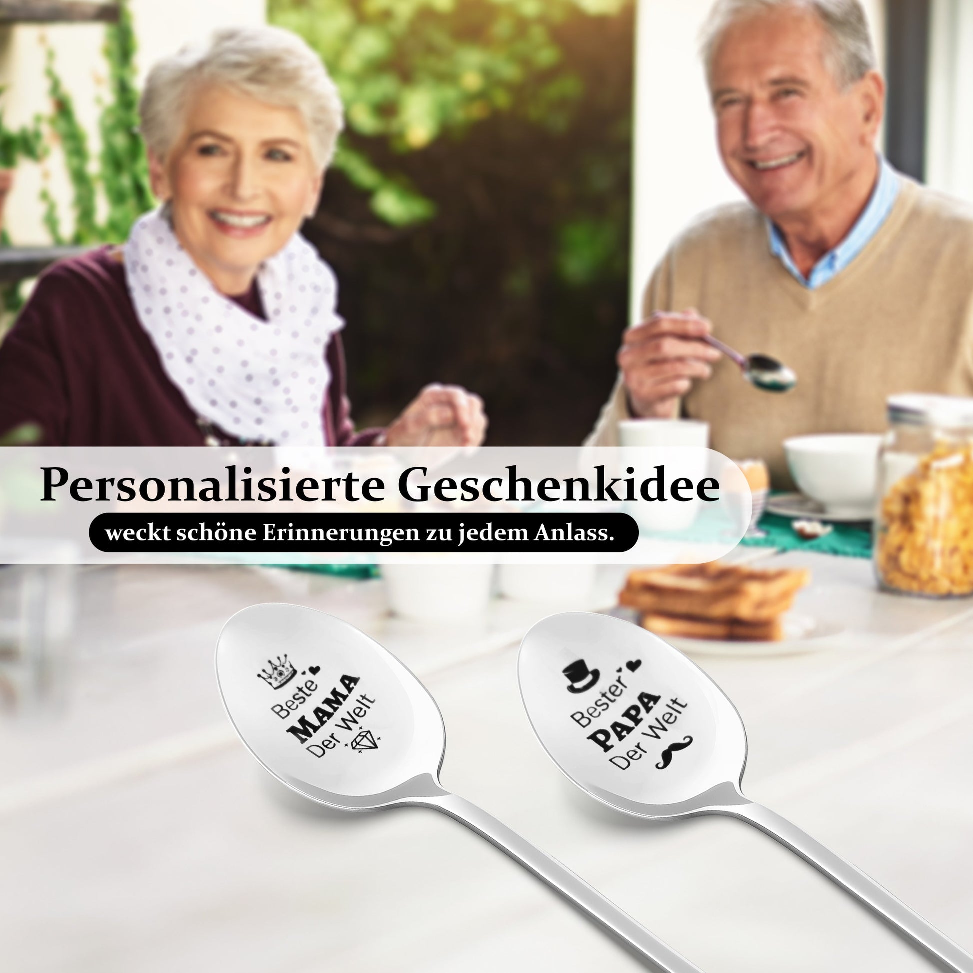 Gravierte Löffel mit Namen – Geschenkset für Eltern oder beste Freunde